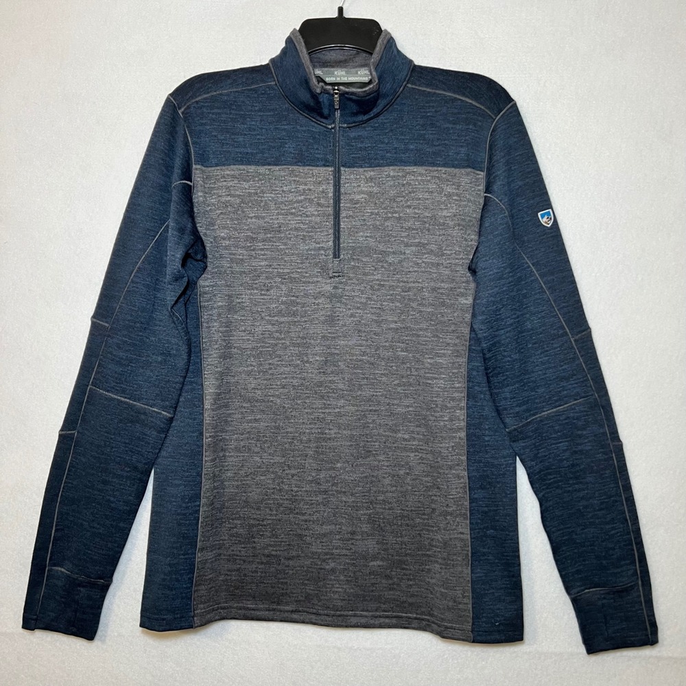 KUHL Ryzer 1/4 Zip Pullover Athleisure Gorpcore Outdoors Active Blue Gray Men S